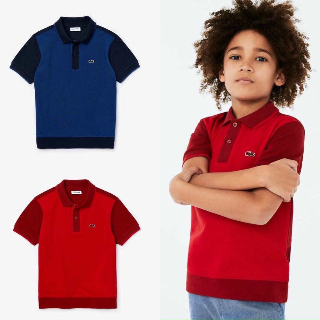 Áo cộc tay bé trai - Áo polo Lacoste chất cotton cho bé trai size 100-150