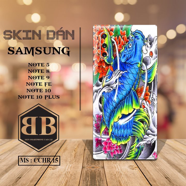 Bộ Dán skin Samsung Note 5 Note FE Note 8 9 10 Note 10 Plus nhìn là mê