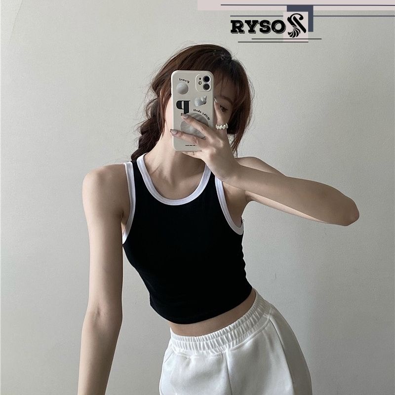 Áo 3 lỗ croptop chất thun gân siêu năng động