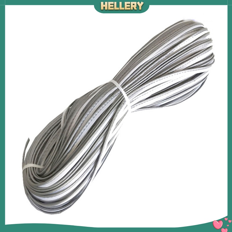 [HELLERY] Silver Reflective Piping Fabric Strip Edging Braid Trim Sew On for Clothing