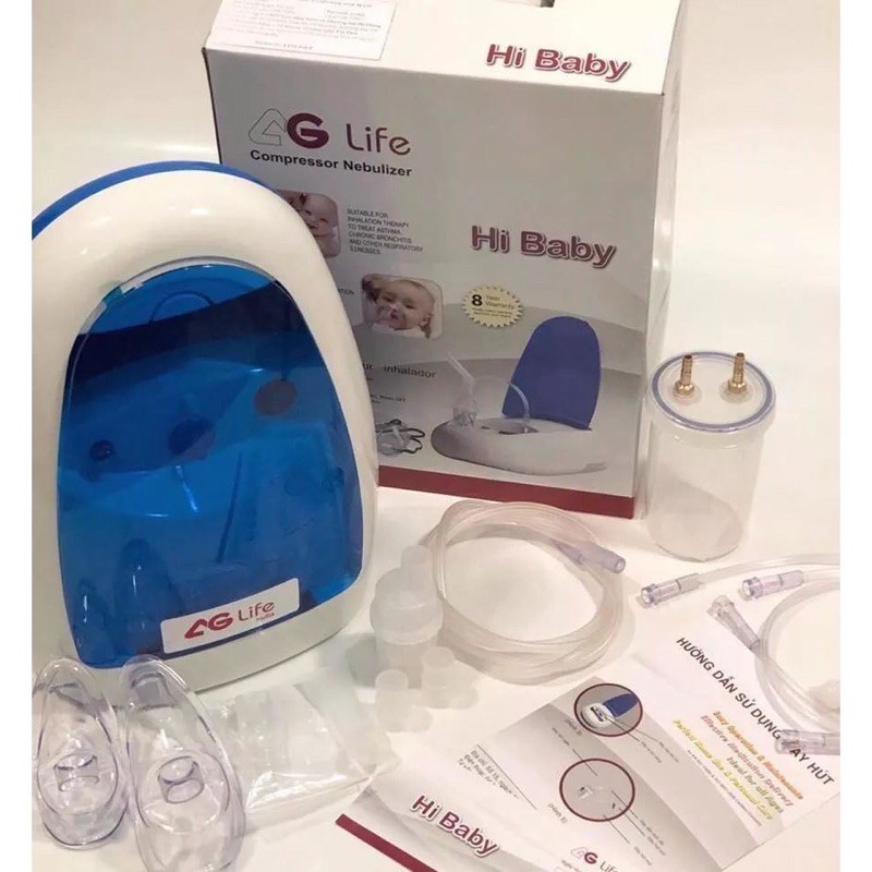 Máy Xông Hút Mũi Họng AG Life Hi BaBy 2in1