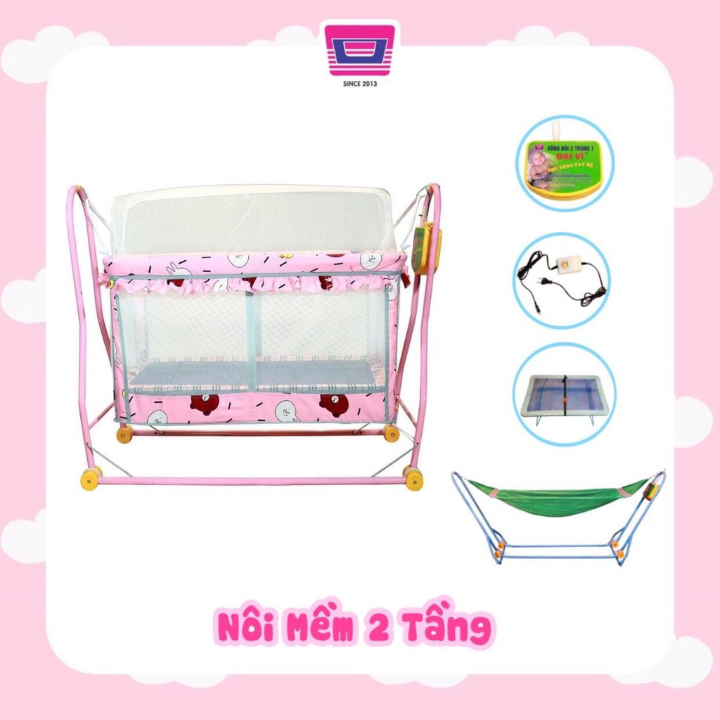 Võng Nôi Tự Động 2 trong 1 Đại Vĩ, Bảo Hành Chính Hãng