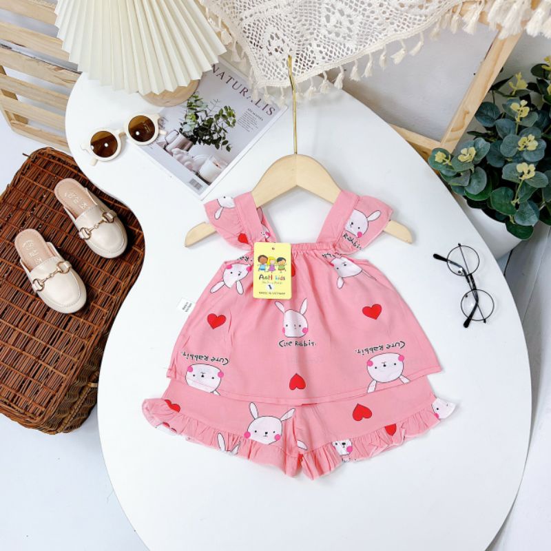 Bộ Lanh cánh tiên nhiều màu siêu mát cho bé gái