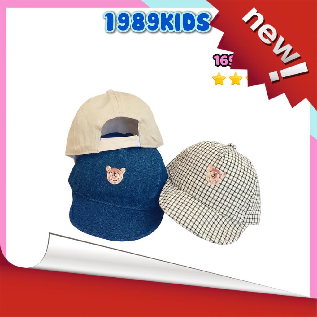 Mũ cho bé trai bé gái từ 9 tháng đến 2 tuổi nón trẻ em họa tiết gấu mùa hè đáng yêu xinh xắn MCB01
