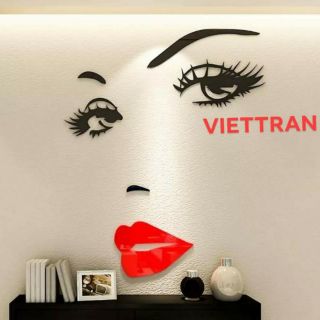 Tranh Mắt Môi  Mica 3D