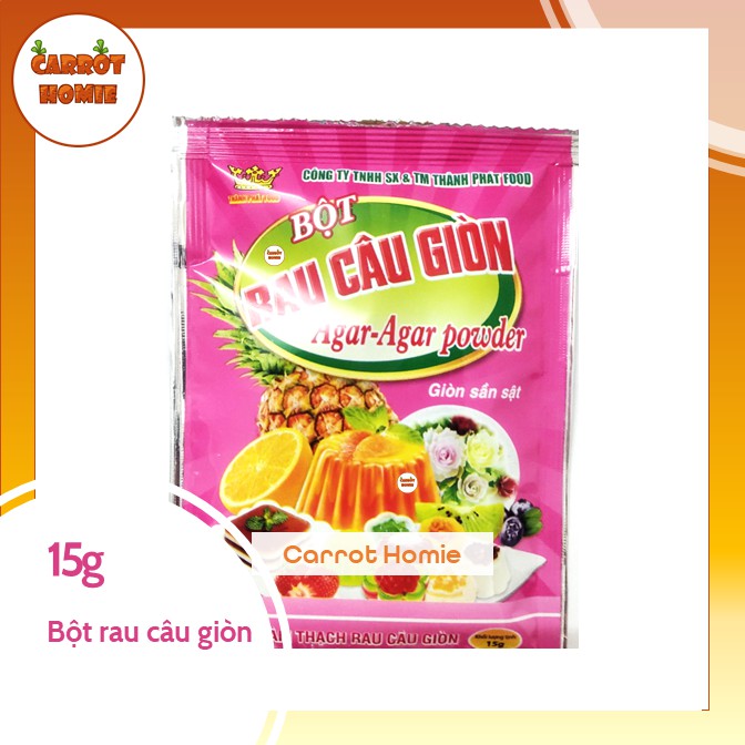 Bột rau câu giòn 15g Agar giòn sần sật dùng cho 2 lít thạch giòn