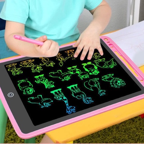 Bảng Điện Tử Thông Minh Nhiều Màu Tự Xóa Màn LCD 8.5 inch Cho Bé Tập Viết, Vẽ Đồ Chơi Giáo Dục Cho Bé
