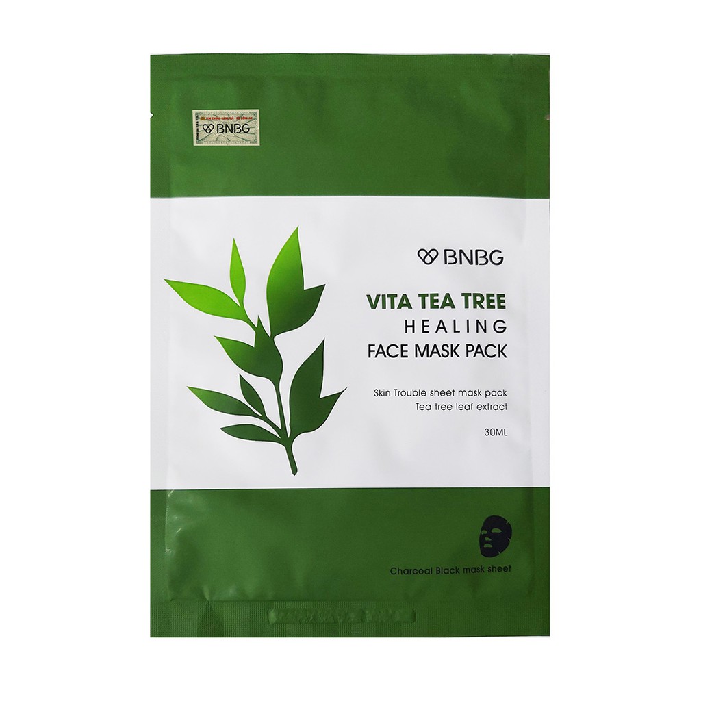 Mặt Nạ Tràm Trà Giảm Mụn, Thải Độc Da BNBG Vita Tea Tree Healing Face Mask Pack 30ml