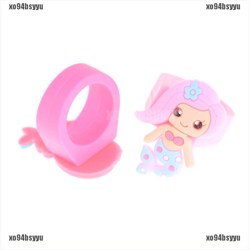 Set 5 Nhẫn Cao Su PVC Hoạt Hình Nàng Tiên Cá xo94bsyyu