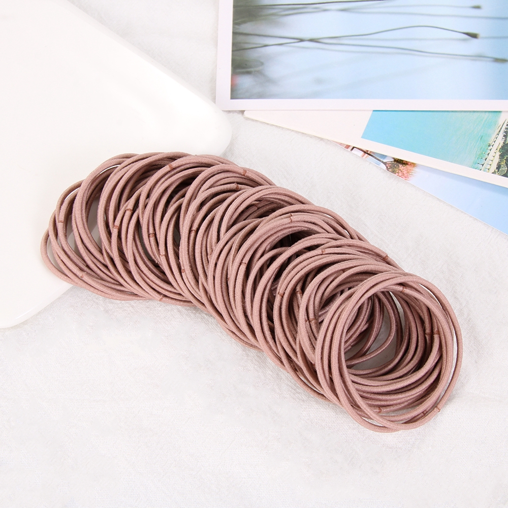 Set 100 Dây Cột Tóc Co Giãn Đáng Yêu Cho Nữ