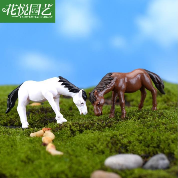 Ngựa Pony ngựa thiên thần có cánh ngựa đồng cỏ - trang trí tiểu cảnh