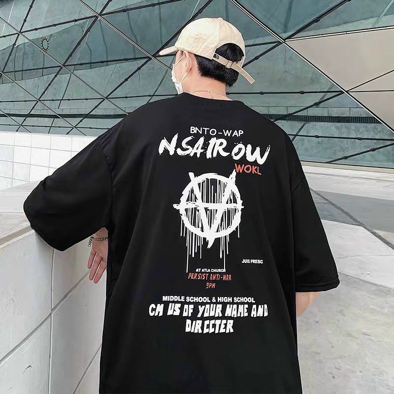 Áo thun nam tay lỡ freesize phông form rộng dáng Unisex mặc cặp, nhóm, lớp in hình 3d