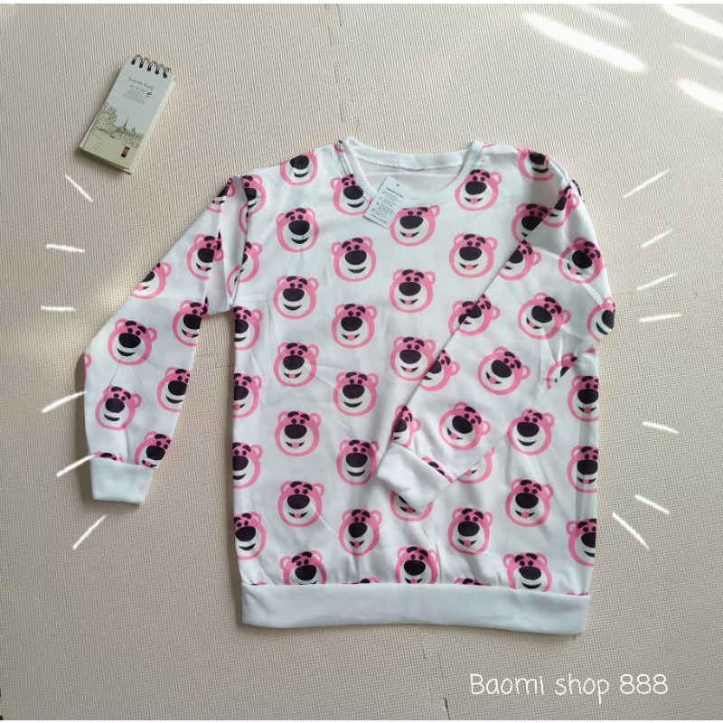 🎀 Áo sweater nỉ mỏng gấu dâu Lotso dễ thương 🎀