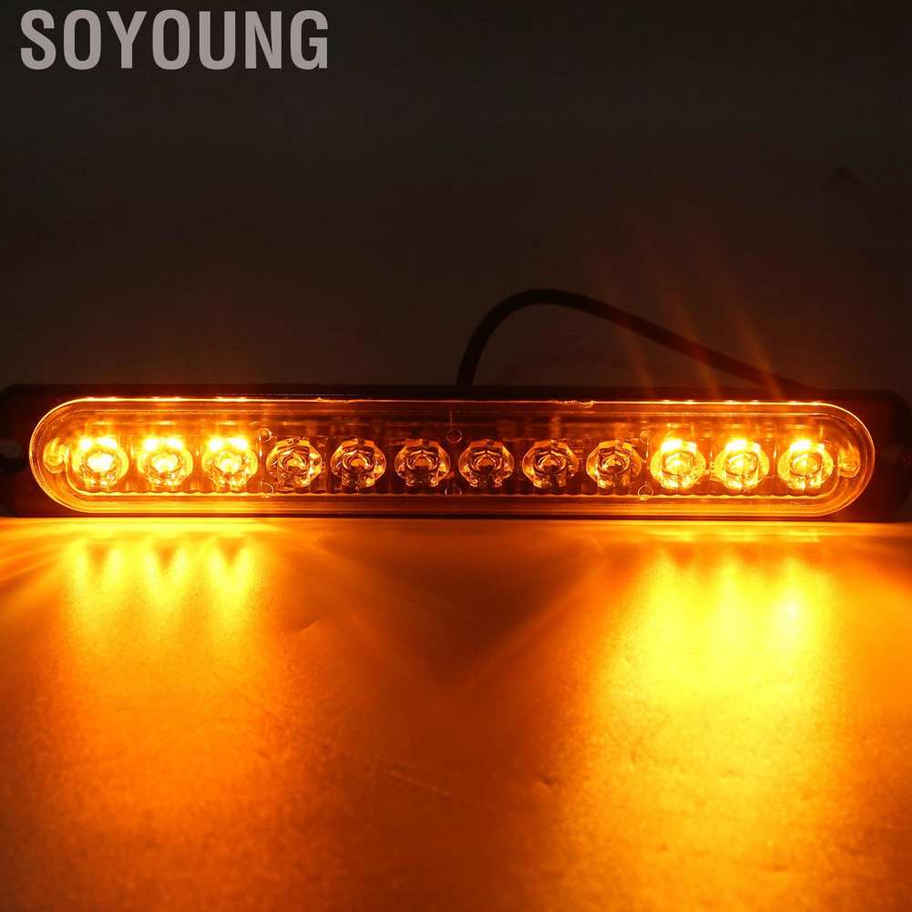 Đèn Nhấp Nháy Cảnh Báo Khẩn Cấp 6500k 12v 12 Bóng Led Màu Vàng Cho Xe Hơi / Tải