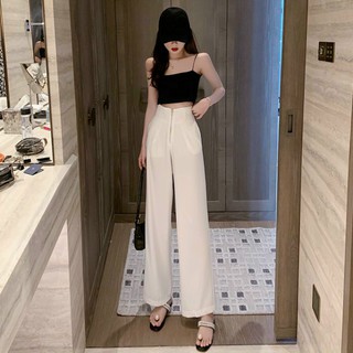 Quần ống suông cạp cao khóa kéo, xinh xắn. bao đẹp hit hot mã TF1903200