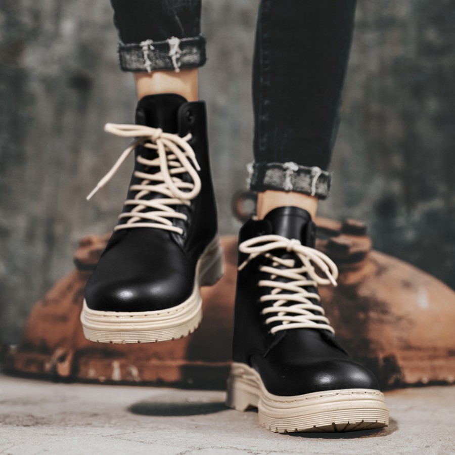 ( Có video chi tiết ) - Giày cao cổ - Bốt cổ cao dr martens phiên bản đế đen và đế kem 2021 INF - R779