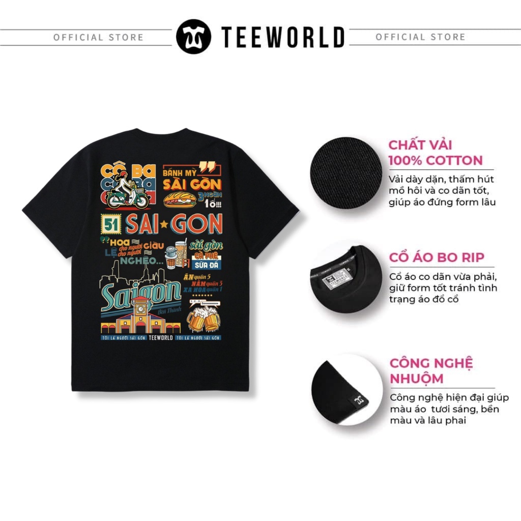 Áo Thun Local Brand Teeworld Saigonese - Cô Ba Sài Gòn T-shirt Season 2 Nam Nữ Unisex