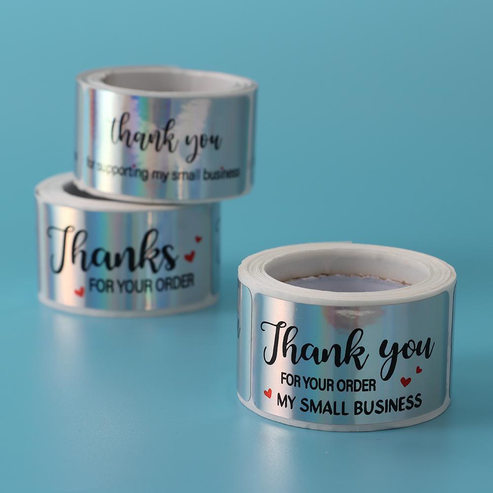 CONOPERY Cuộn 120 Miếng Dán Chữ Thank You Trang Trí Đa Năng