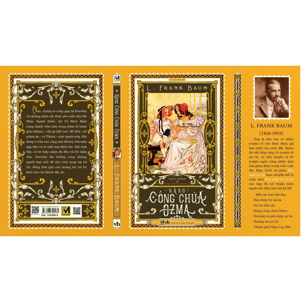 Sách-(Dorothy Và Xứ Oz Diệu Kỳ) - Tập 3: Nàng Công Chúa Ozma - L. Frank Baum - Phuc Minh Books - nxb Văn học (bìa mềm)