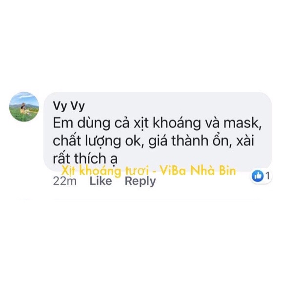 [VIBA] Xịt khoáng tươi nguyên chất 100ml Khoáng Tươi ViBa dưỡng ẩm, bù khoáng, khóa lớp trang điểm, kiềm dầu | BigBuy360 - bigbuy360.vn