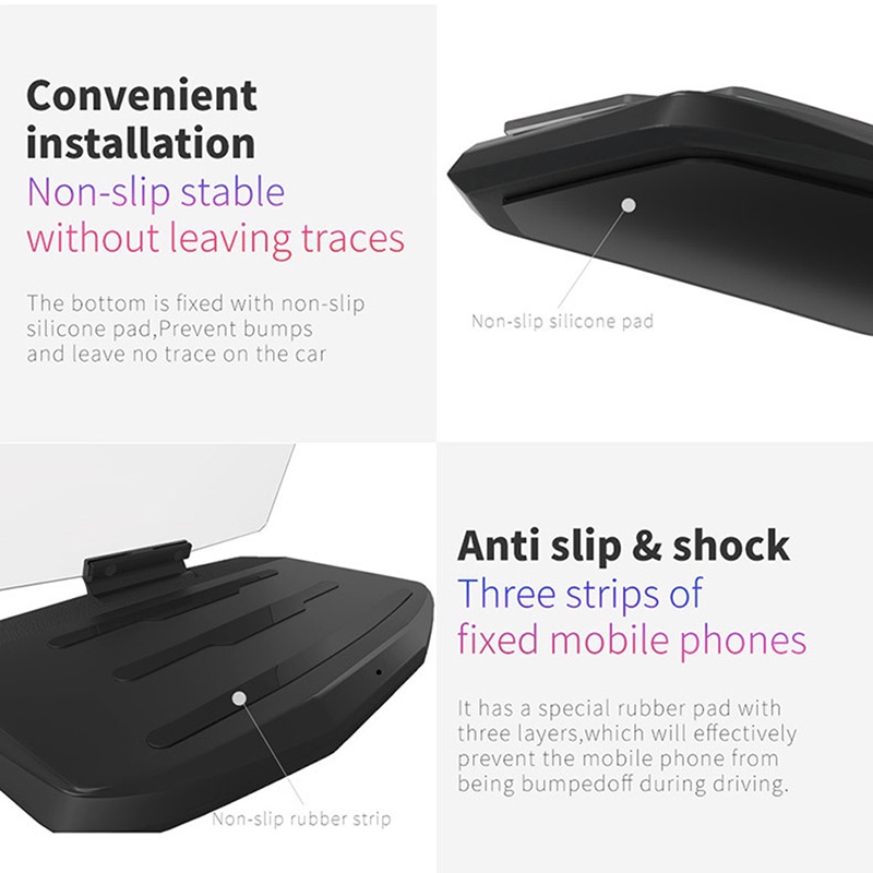 [IN2VN]Wireless Charger Car HUD Head Up Display Phone Navigation Holder Qi Charge Dock