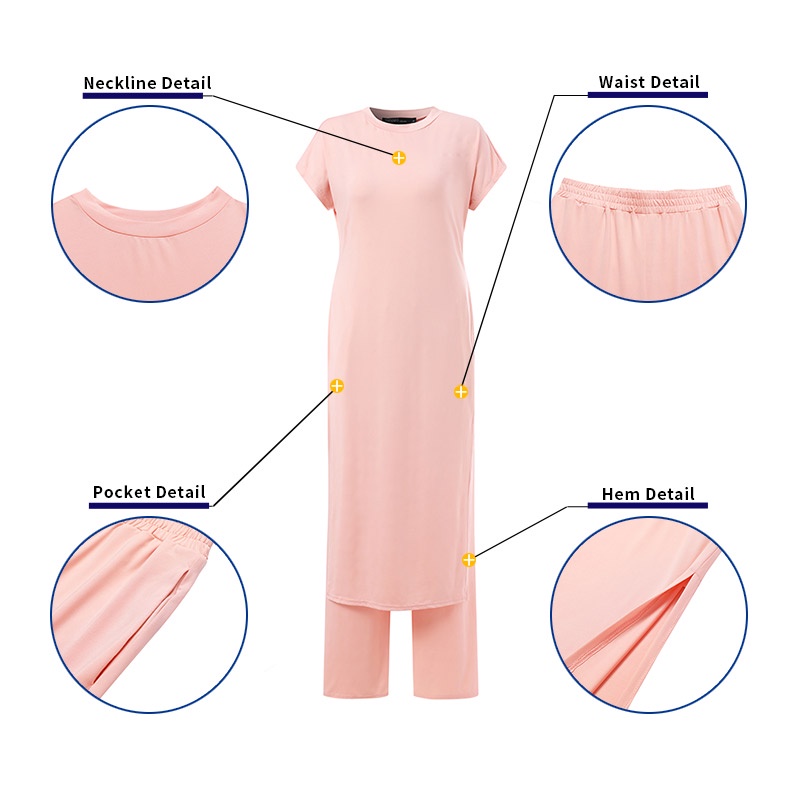 Set áo thun tay ngắn cổ tròn + quần đùi zanzea lưng co giãn thoáng mát thời trang nữ