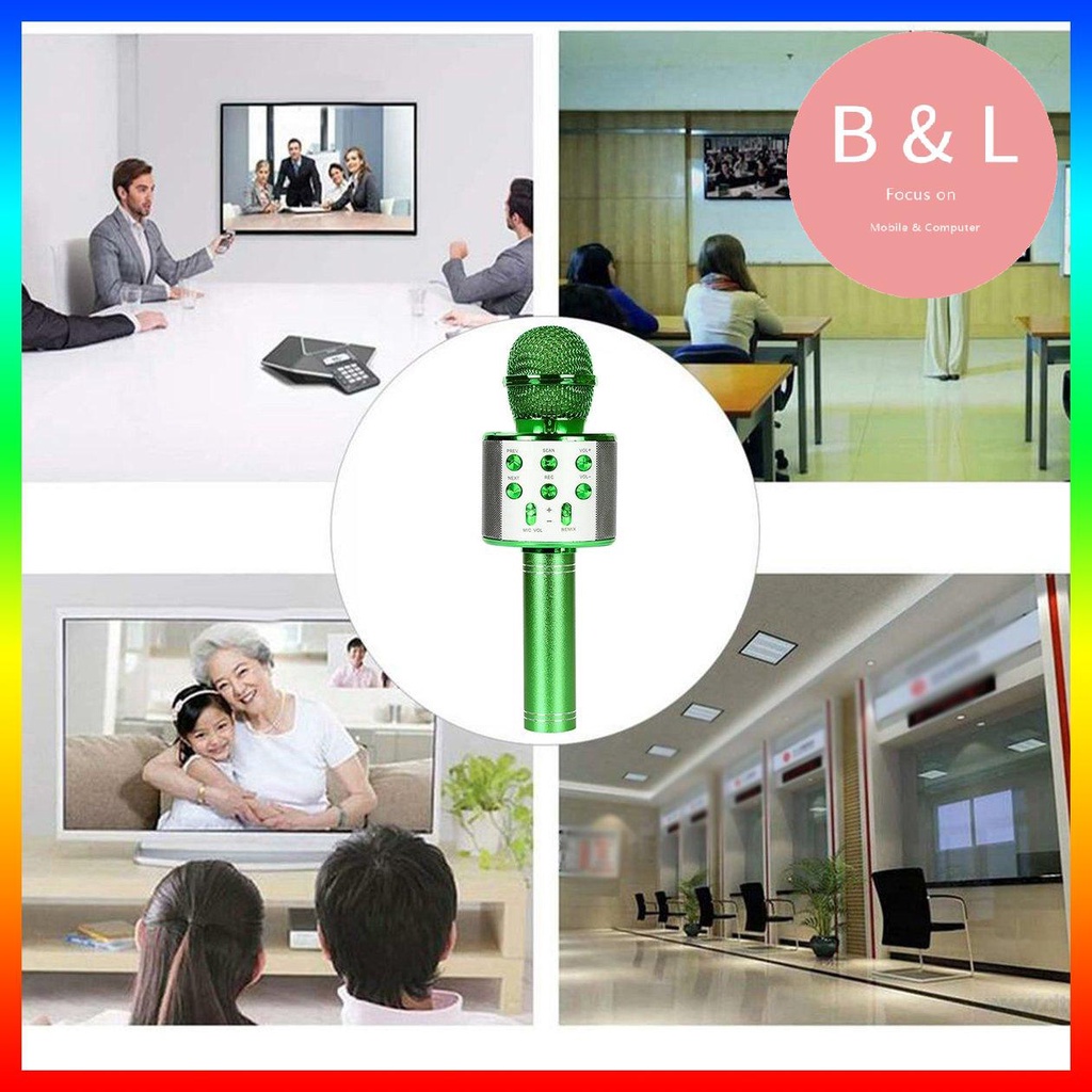 KTV Wireless Karaoke Handheld Microphone USB Player Mic Speaker Portable Christmas Birthday Home Party