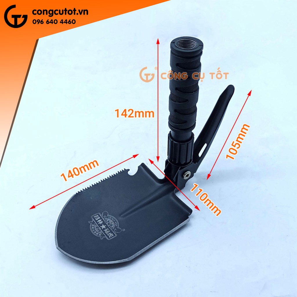 Xẻng phượt sinh tồn Magic Shovel thép Mangan 6 món