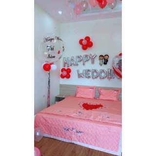 Bóng Happy wedding [TẶNG BĂNG DÍNH CHUYÊN DỤNG ]