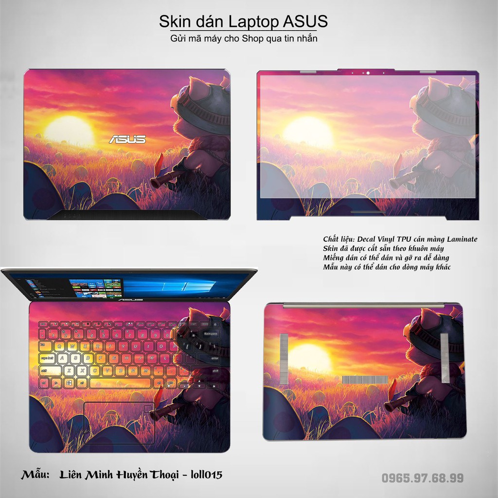 Skin dán Laptop Asus in hình Liên Minh Huyền Thoại _nhiều mẫu 2 (inbox mã máy cho Shop)