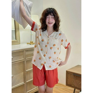 Bộ pijama đũi lạnh bộ mặc nhà tay cộc quần cộc kingofpijamas