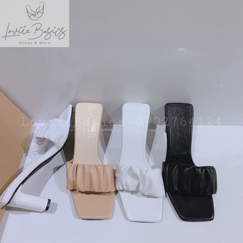 GUỐC CAO GÓT LOVIIE BASICS ĐẾ VUÔNG - GUỐC NỮ THỜI TRANG 7 PHÂN - QUAI NGANG GÓT VUÔNG D201111 D200356