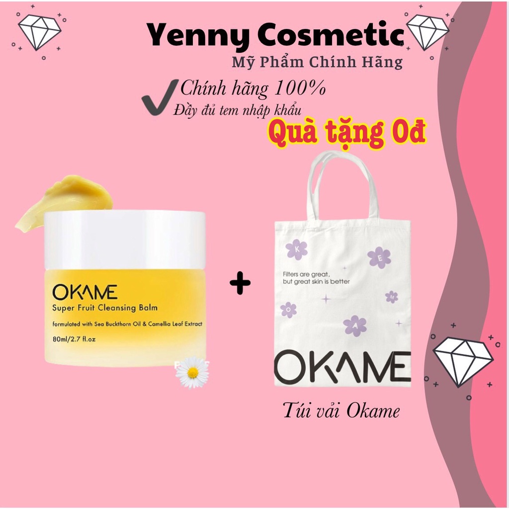 Sáp Tẩy Trang Dễ Nhũ Hoá, Làm Sạch Sâu Okame Super Fruit Cleansing Balm 80ml