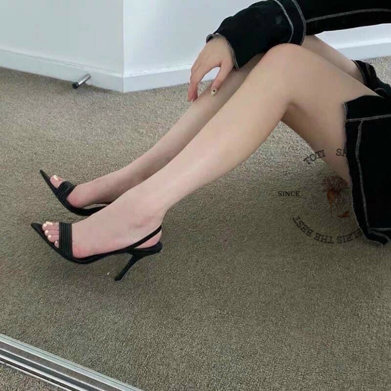 GUỐC NỮ TOTIIE SHOES - GIÀY THỜI TRANG QUAI NGANG MẢNH GÓT NHỌN - DÉP CAO GÓT MŨI NHỌN D2201260