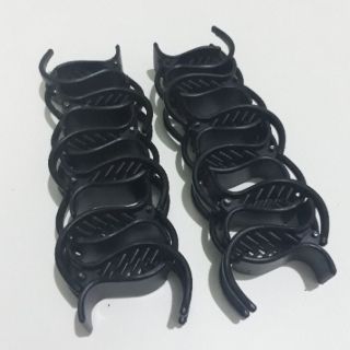 Lố 12 kẹp tóc 3 răng nhám đen