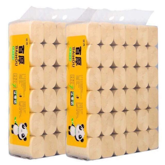 Lốc 36 cuộn giấy Sipao - giấy gấu trúc vệ sinh không lõi cao cấp