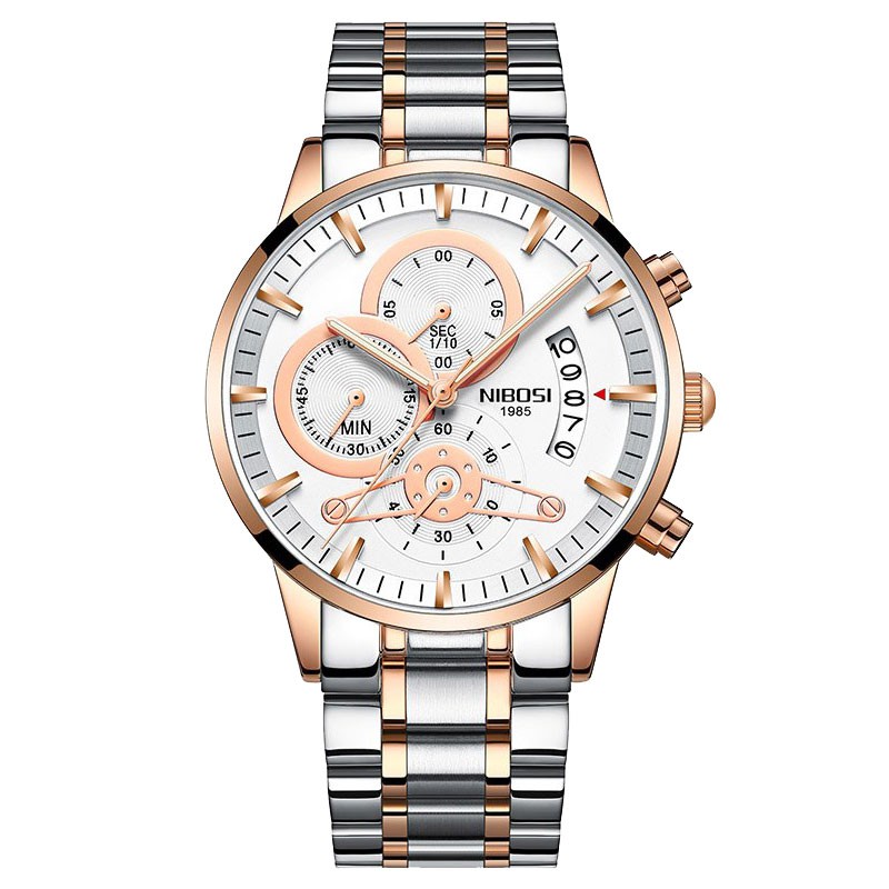 Đồng Hồ Nam Nibosi 2309 Chính Hãng Fullbox Chạy 6 Kim Dây Thép | BigBuy360 - bigbuy360.vn