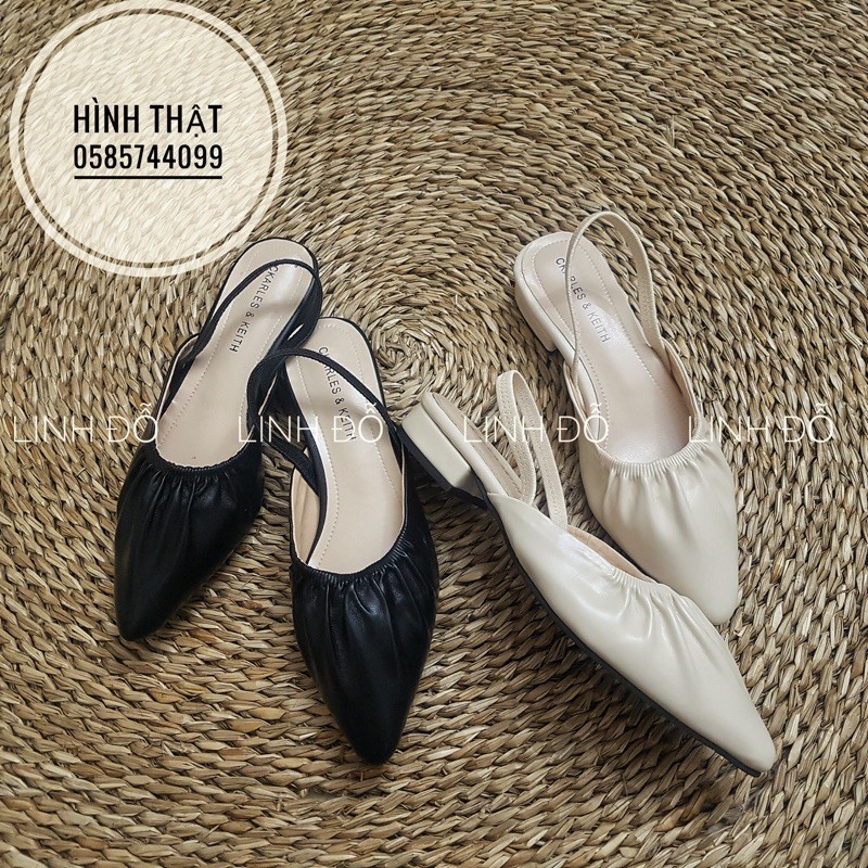 [HÌNH THẬT]- Freeship - GIÀY BÚP BÊ NỮ CAO GÓT DA MỀM GIÀY MŨI NHỌN HỞ GÓT QUAI CHUN THANH LỊCH ULZZANG | BigBuy360 - bigbuy360.vn