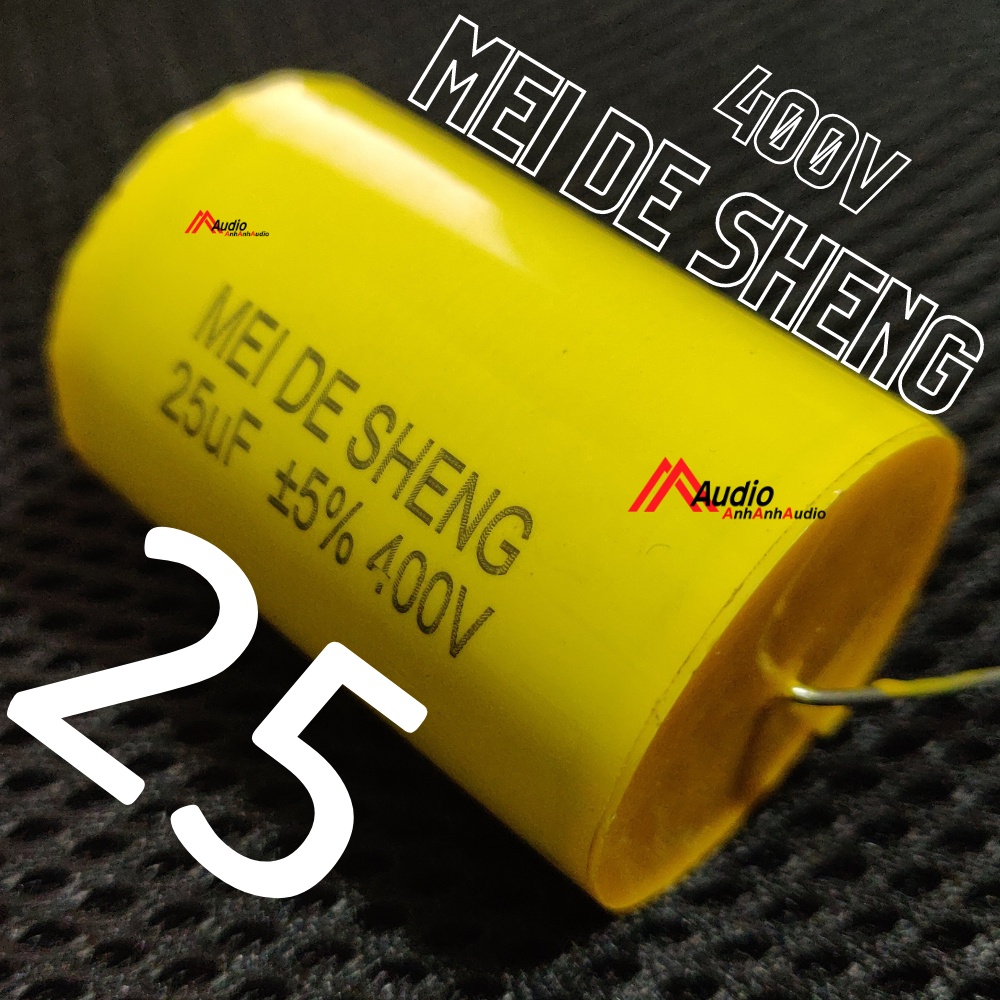 Tụ cản loa trung 25 uf 400v MeiDeSheng