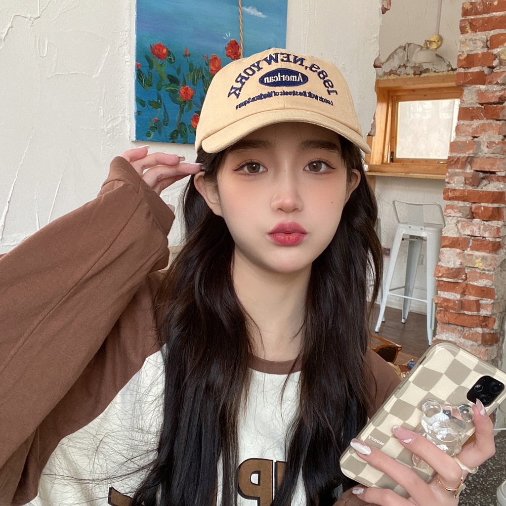 Mũ Lưỡi Trai Mềm Thêu Chữ Phong Cách Hàn Quốc