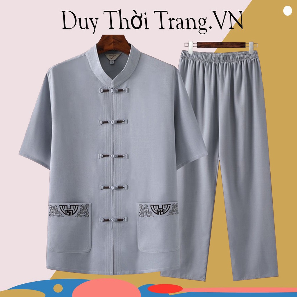 Bộ đũi nam siêu rẻ, chất đũi thái mát mẻ họa tiết nhẹ nhàng sang trọng lịch sự