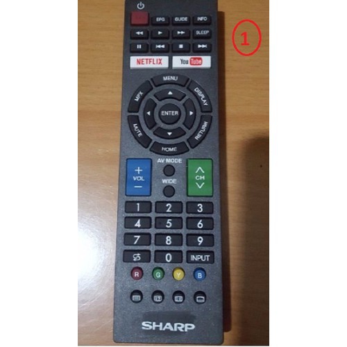 REMOTE ĐIỀU KHIỂN TIVI SHARP SMART RM-L1346 NÚT YOUTUBE NETFLIX