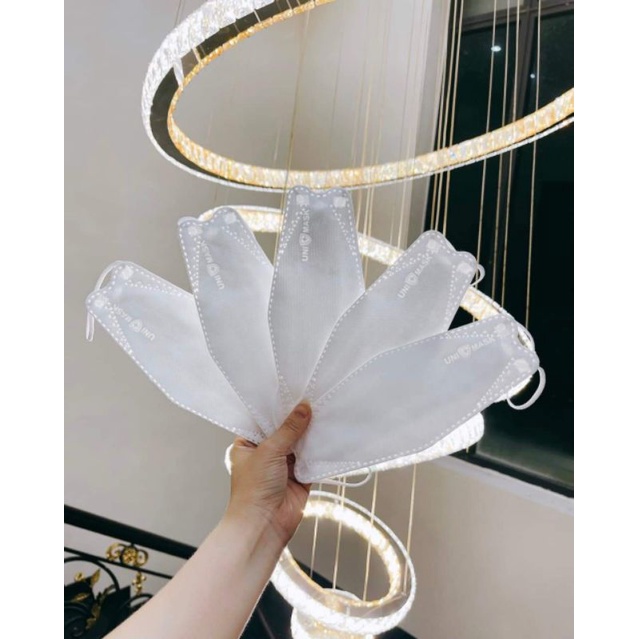 Khẩu trang y tế 4D mask KF94 xuất Hàn Uni mask cao cấp màu Trắng