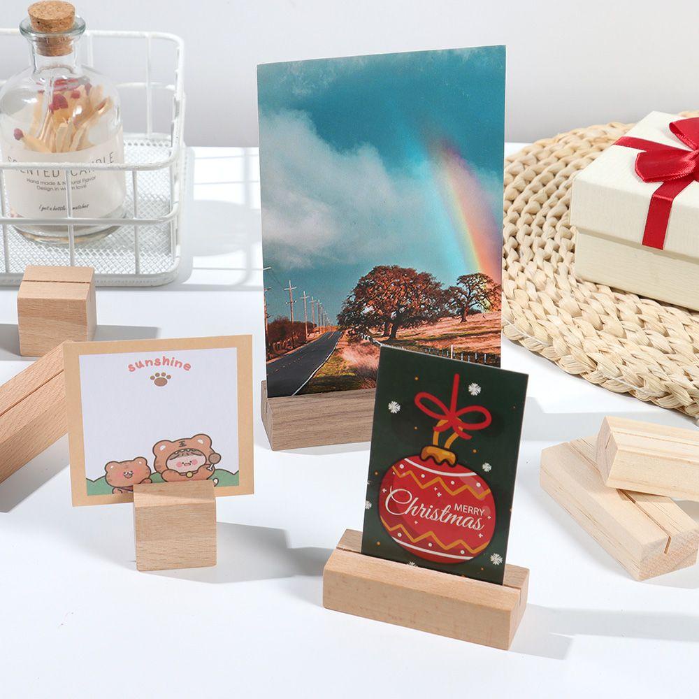 Giá Đỡ Kẹp Giấy / Ảnh Để Bàn Bằng Gỗ Tiện Dụng Cho Tiệc Cưới