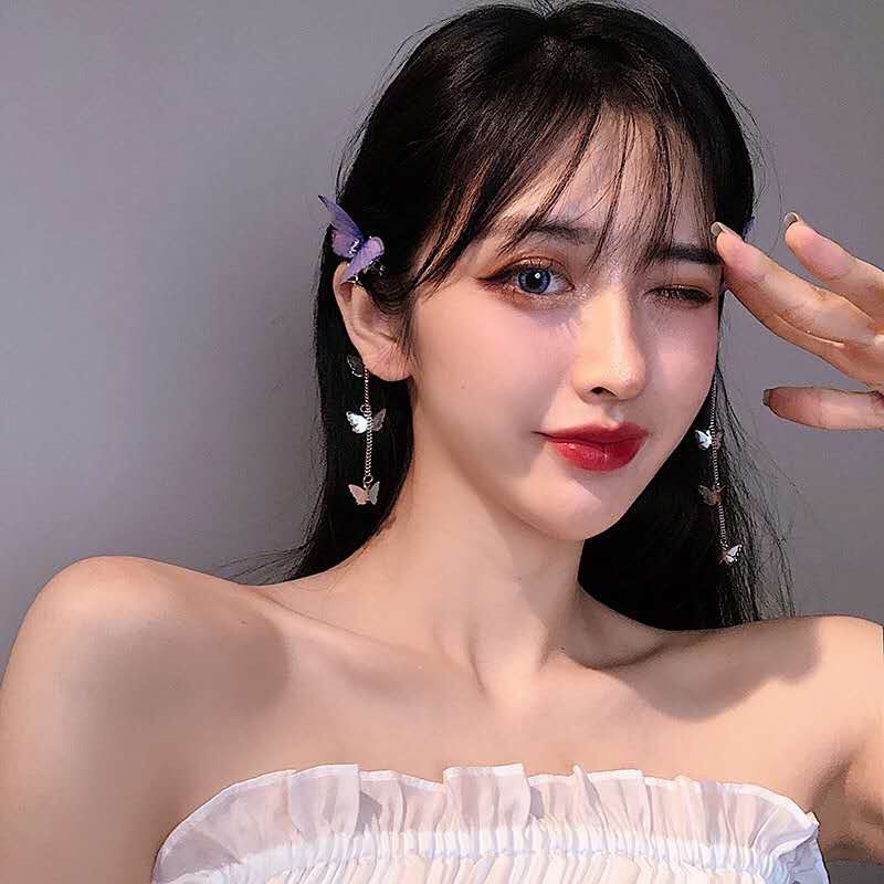 (1 chiếc) Cài kẹp tóc cánh bướm thả điệp phong cách tiên nữ trang sức phụ kiện cổ trang xinh xắn