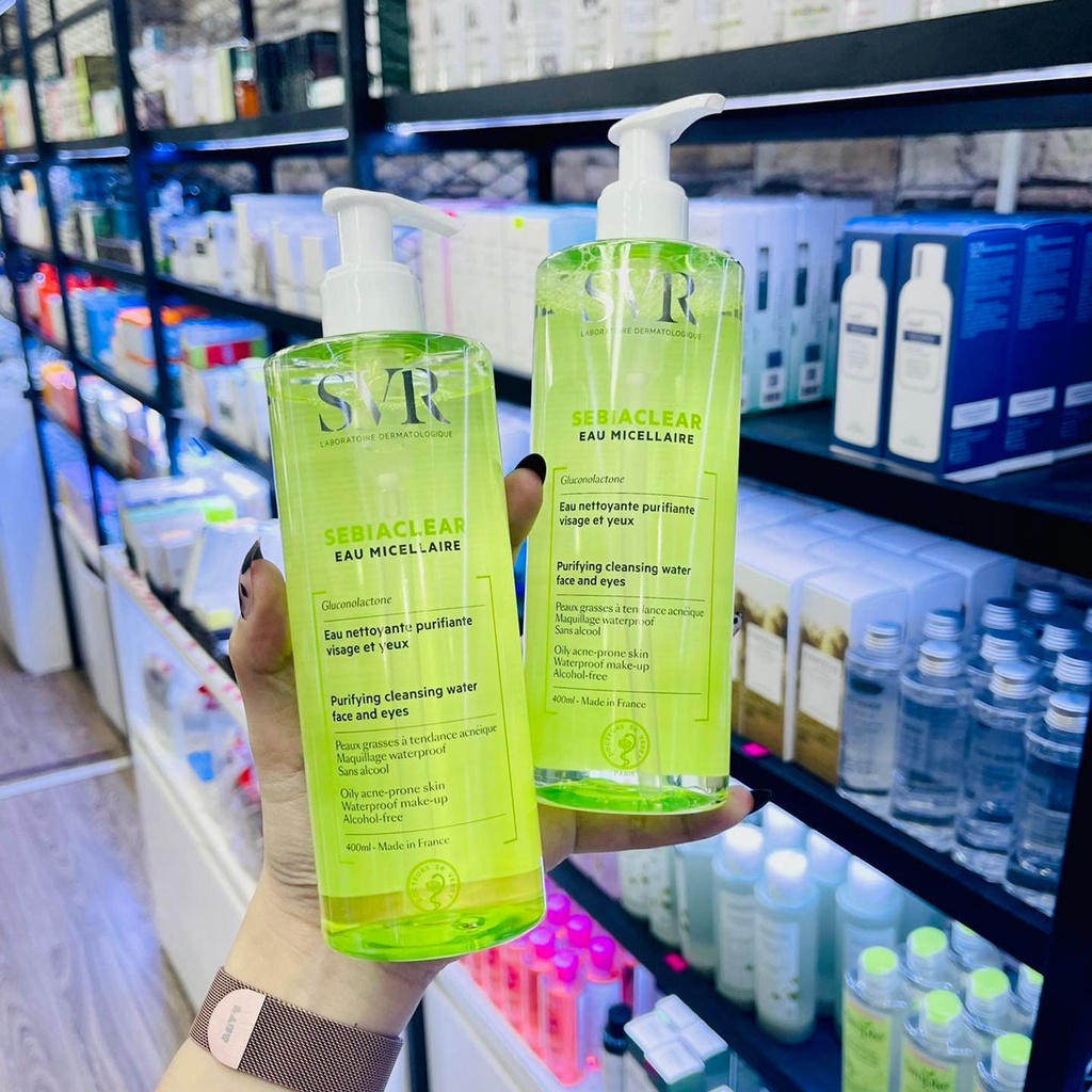 [Bill Pháp] Tẩy trang SVR 400ml cho da dầu da mụn