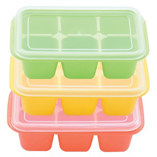 Bộ 3 Khay đá có nắp đậy Hofaco (6 viên/khay)
