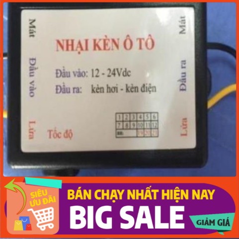 Rơ le nhại còi hơi, kèn hơi ô tô, nhại còi, nhại kèn cao cấp bảo hành 3 tháng