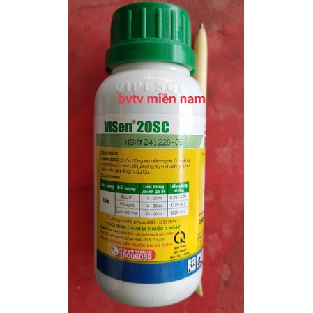 ViSen 20SC 240ml, sản phẩm đặc hiệu trên vi khuẩn gây hại cây trồng