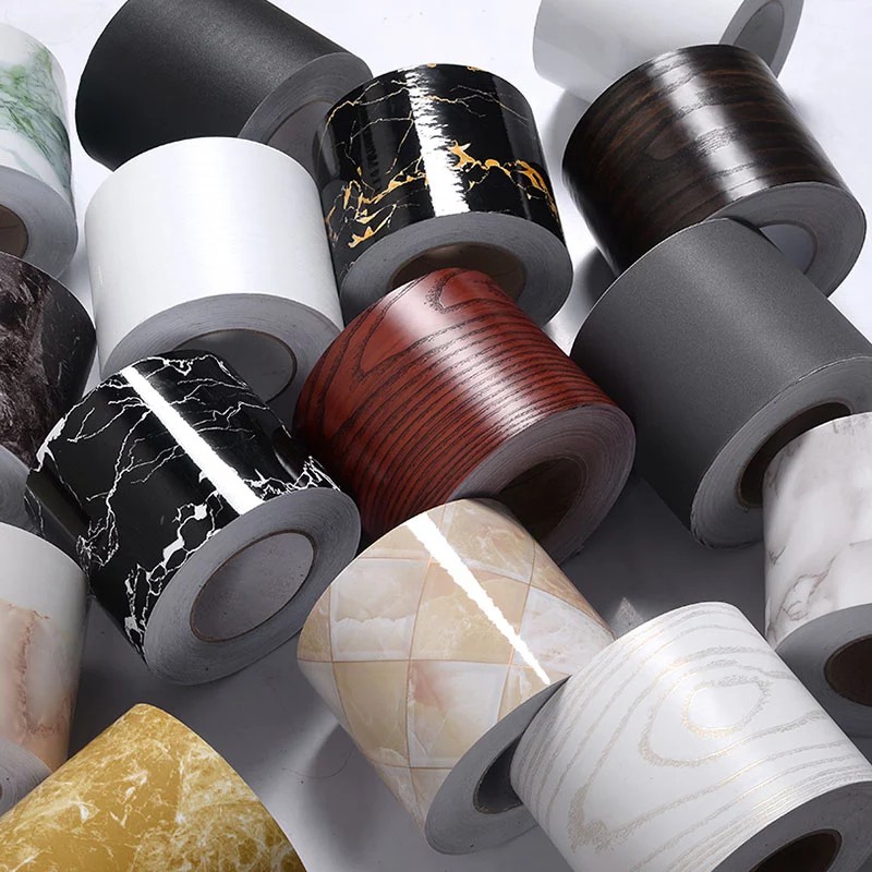 Cuộn 5M Giấy Dán Tường Tự Dính Chống Thấm Nước Họa Tiết Vân Đá Cẩm Thạch Trang Trí Nhà Cửa DIY